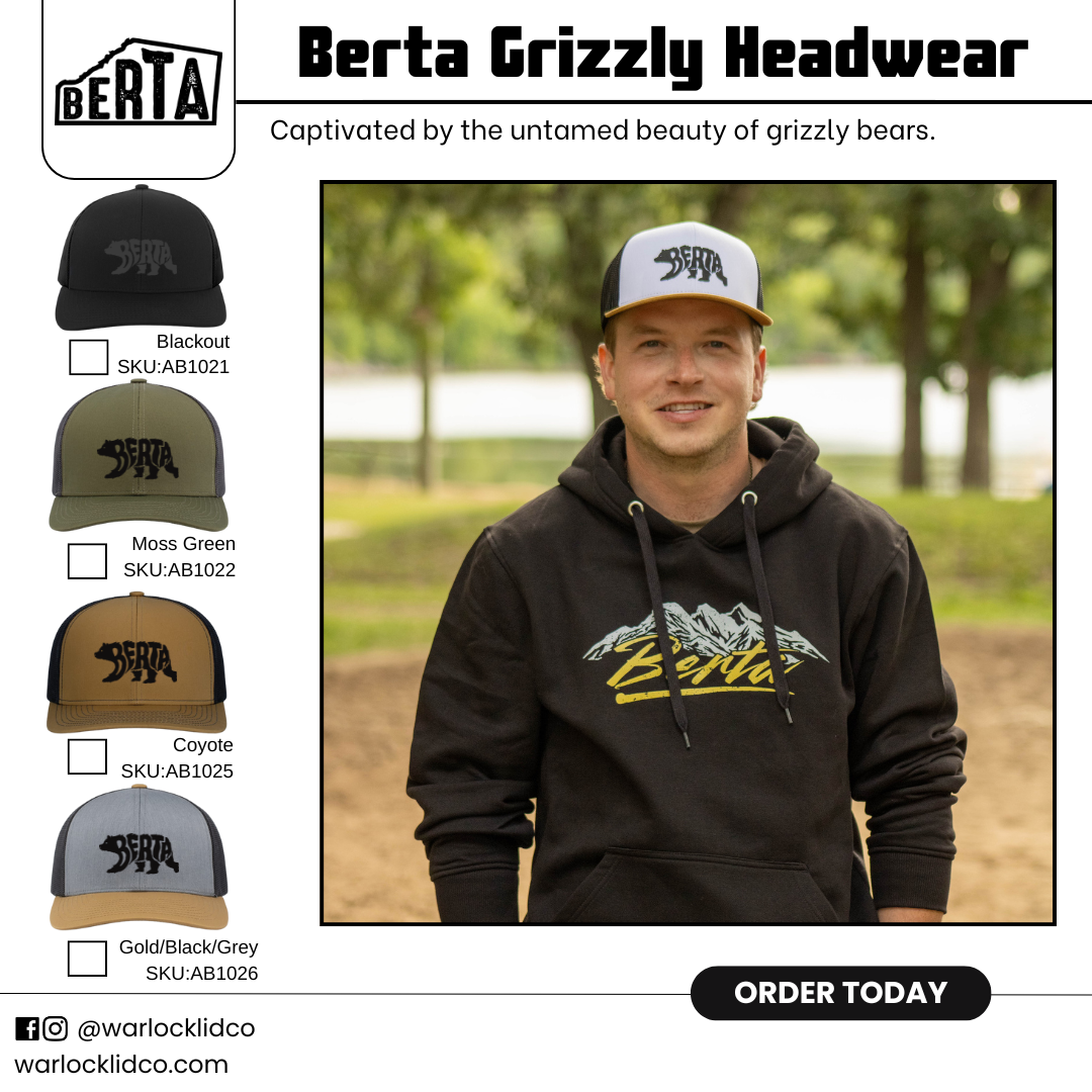 Berta Grizzly Headwear | Warlock Lid Co | Adjustable Snapback