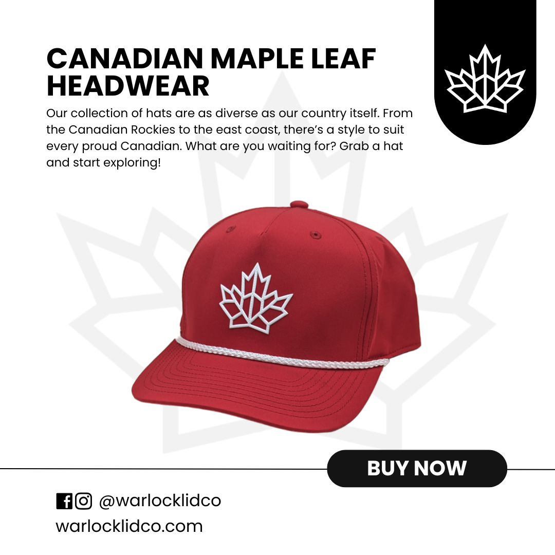 Canadian Maple Leaf Snapback Hats Warlock Lid Co 2 Blue Rope Hat