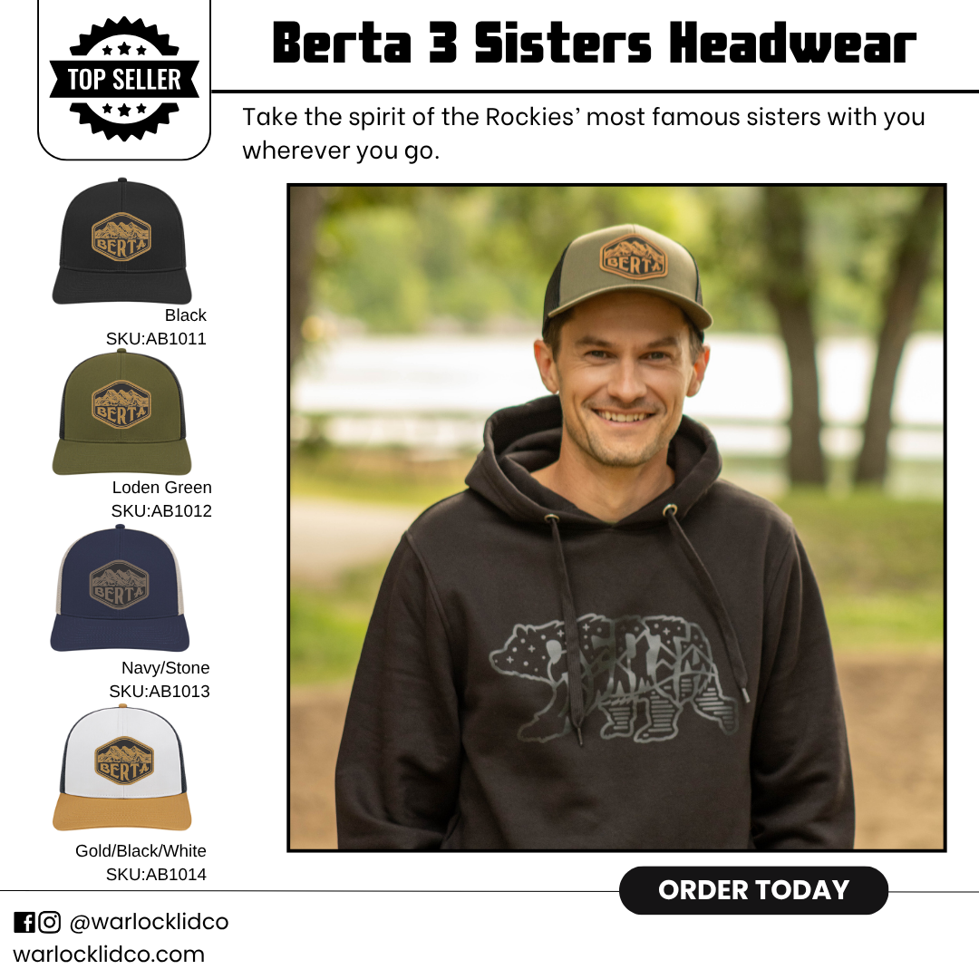 Berta 3 Sisters Mountains Snapback | Warlock Lid Co | Adjustable Trucker Hat