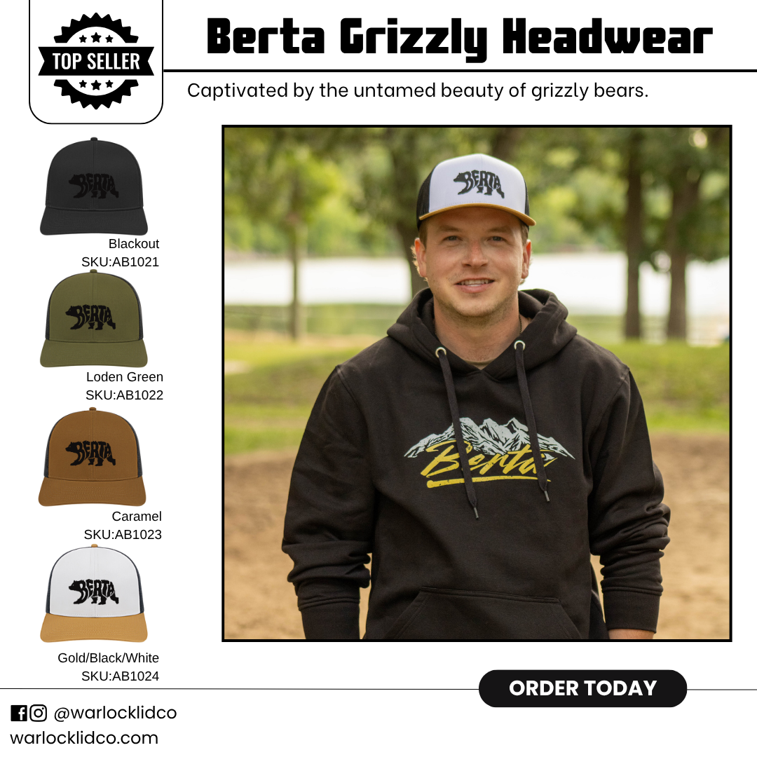 Berta Grizzly Headwear | Warlock Lid Co | Adjustable Snapback