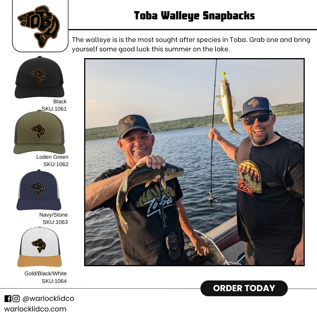 Toba Walleye Snapback Hats