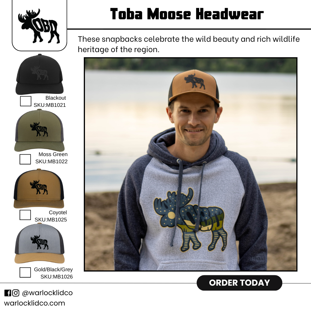 Toba Moose Snapback Hats  | Warlock Lid Co | Adjustable Cap