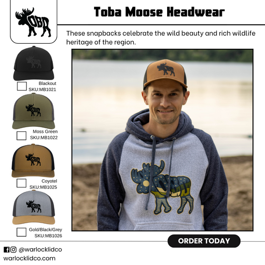 Toba Moose Snapback Hats | Warlock Lid Co | Adjustable Cap