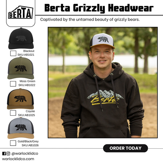 Berta Grizzly Headwear | Warlock Lid Co | Adjustable Snapback