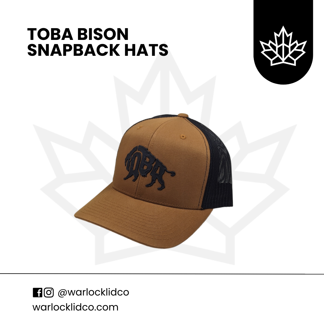 Toba Bison Snapback Hats  | Warlock Lid Co | Adjustable Cap