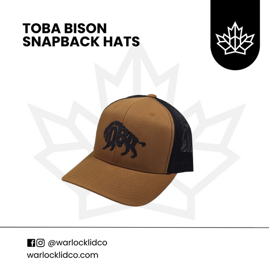 Toba Bison Snapback Hats  | Buffalo Bison Hat | Adjustable Cap