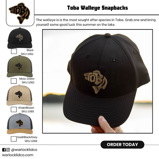 Toba Walleye Snapback Hats