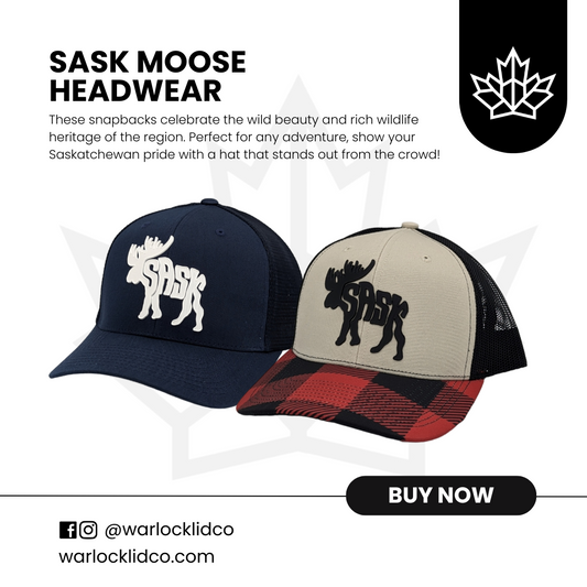 Sask Moose Snapback Hats | Warlock Lid Co | Adjustable Trucker Cap