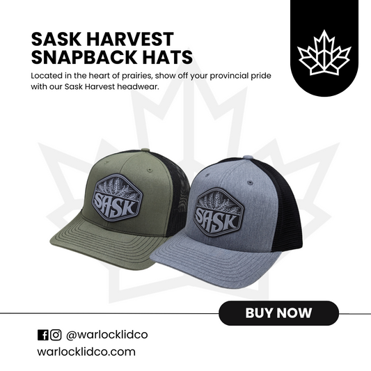 Sask Harvest Snapback Hats  | Warlock Lid Co | Adjustable Cap