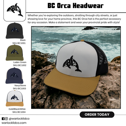 BC Orca Snapbacks | Warlock Lid Co | Adjustable Snapback