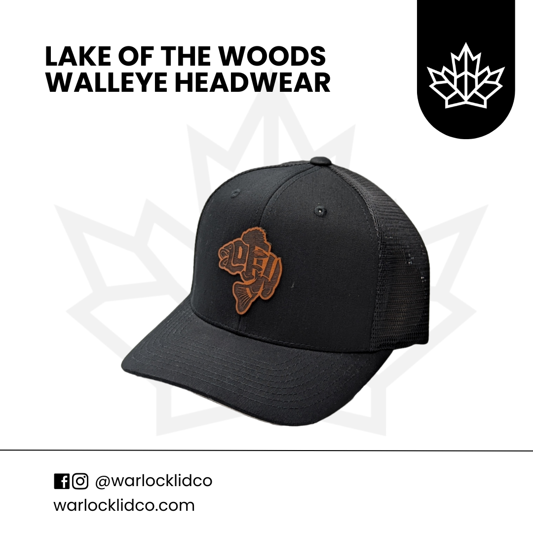 Lake of the Woods Walleye Snapback Hats | Warlock Lid Co | Adjustable | Ontario