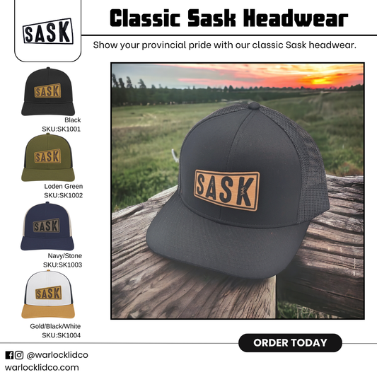 Sask Classic Snapback Hats | Warlock Lid Co | Adjustable Trucker Cap