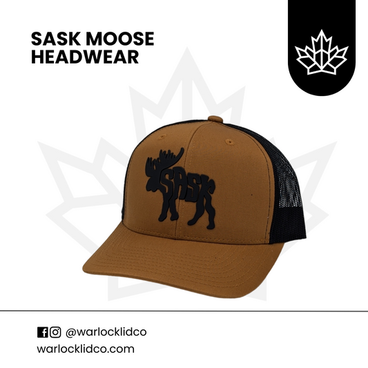 Sask Moose Snapback Hats | Warlock Lid Co | Adjustable Trucker Cap