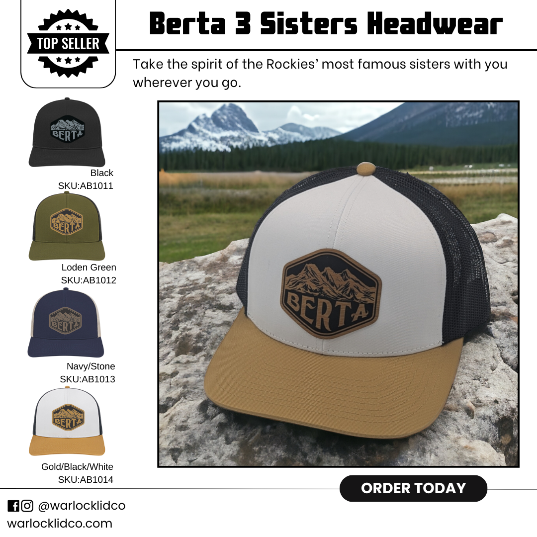 Berta 3 Sisters Mountains Snapback | Warlock Lid Co | Adjustable Trucker Hat