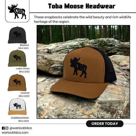 Toba Moose Snapback Hats  | Warlock Lid Co | Adjustable Cap