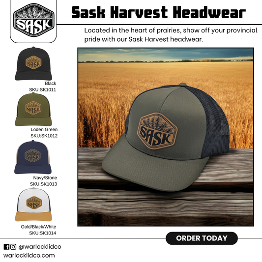 Sask Harvest Snapback Hats  | Warlock Lid Co | Adjustable Cap