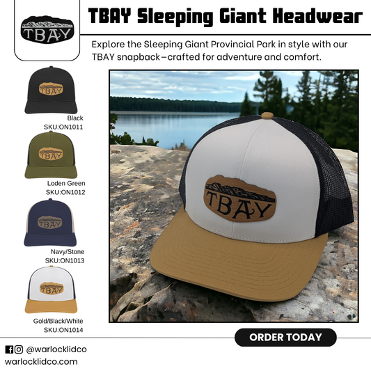 TBAY Sleeping Giant Snapback Hats | Warlock Lid Co