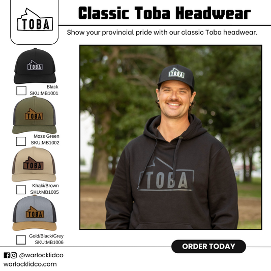 Toba Classic Snapback Hats  | Warlock Lid Co | Adjustable Trucker Cap