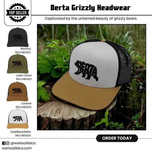 Berta Grizzly Headwear | Warlock Lid Co | Adjustable Snapback