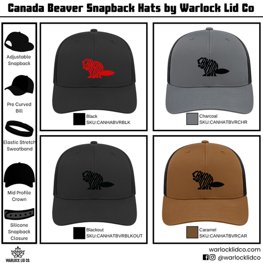 Canada Beaver Snapback Hats