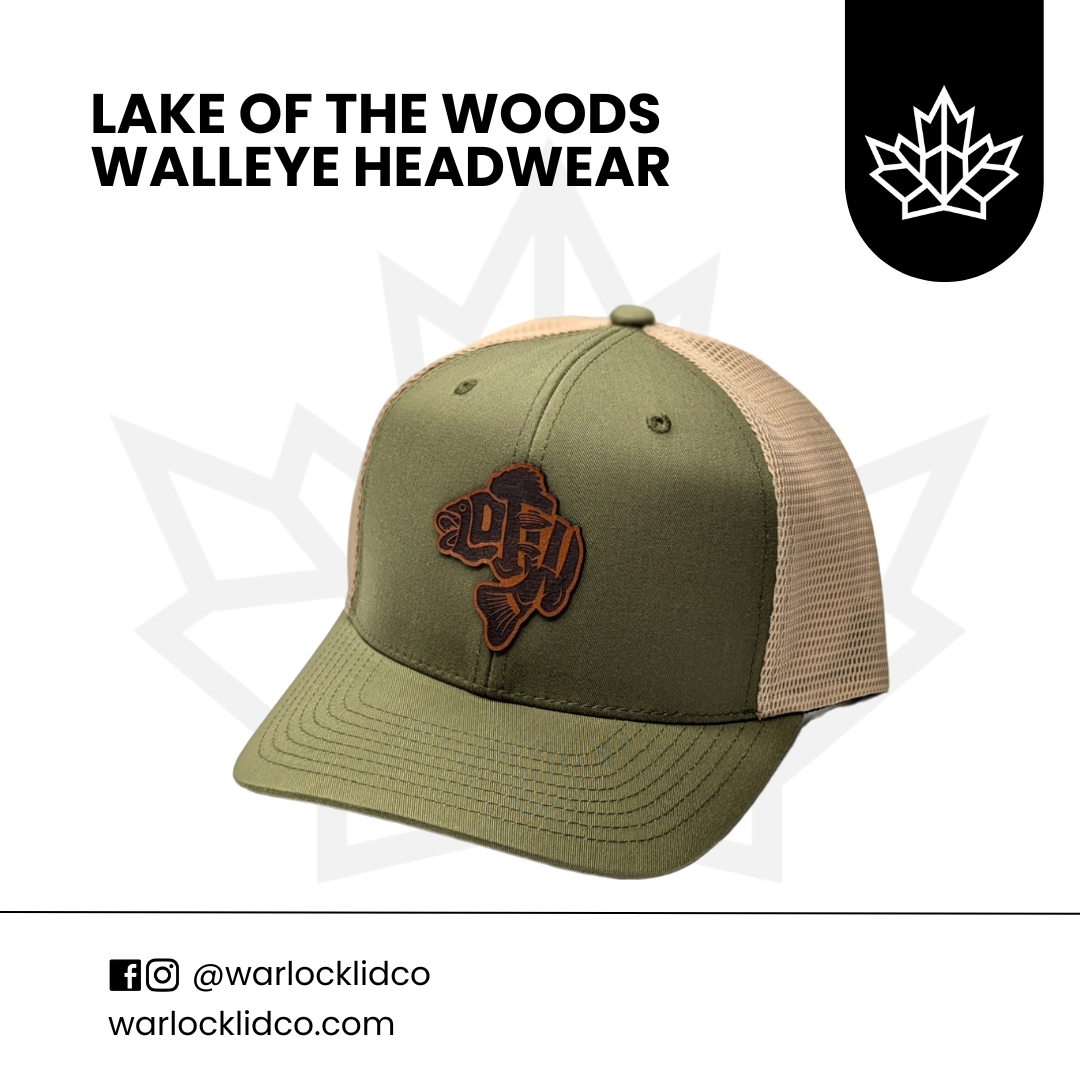 Lake of the Woods Walleye Snapback Hats | Warlock Lid Co | Adjustable | Ontario