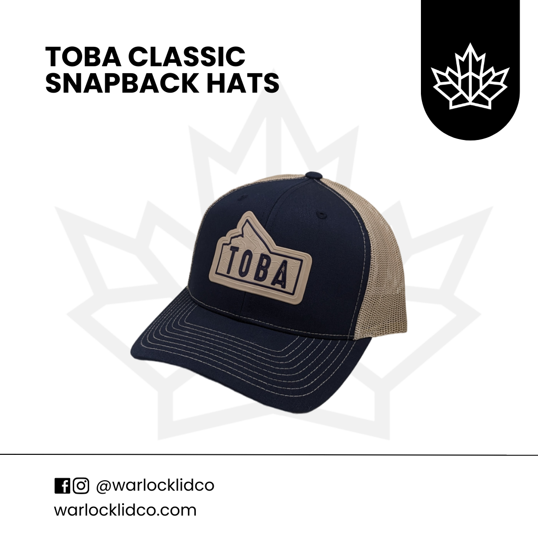 Toba Classic Snapback Hats  | Warlock Lid Co | Adjustable Trucker Cap