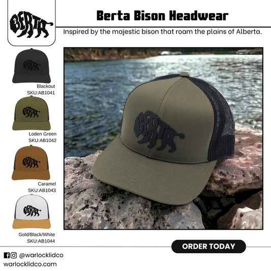 Berta Bison Headwear | Warlock Lid Co | Adjustable Snapback