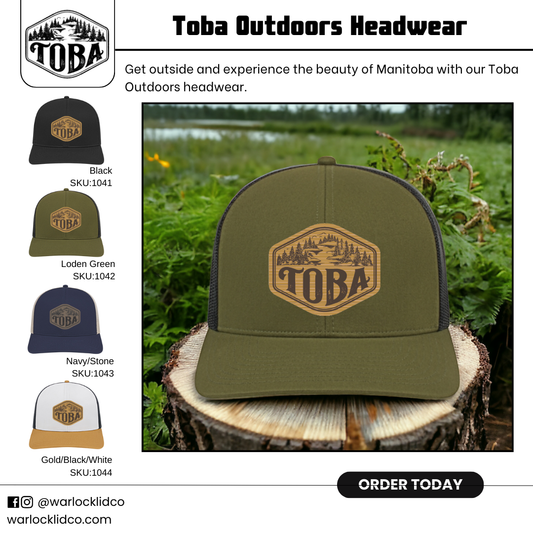 Toba Outdoors Snapback Hats  | Warlock Lid Co | Adjustable Trucker Cap