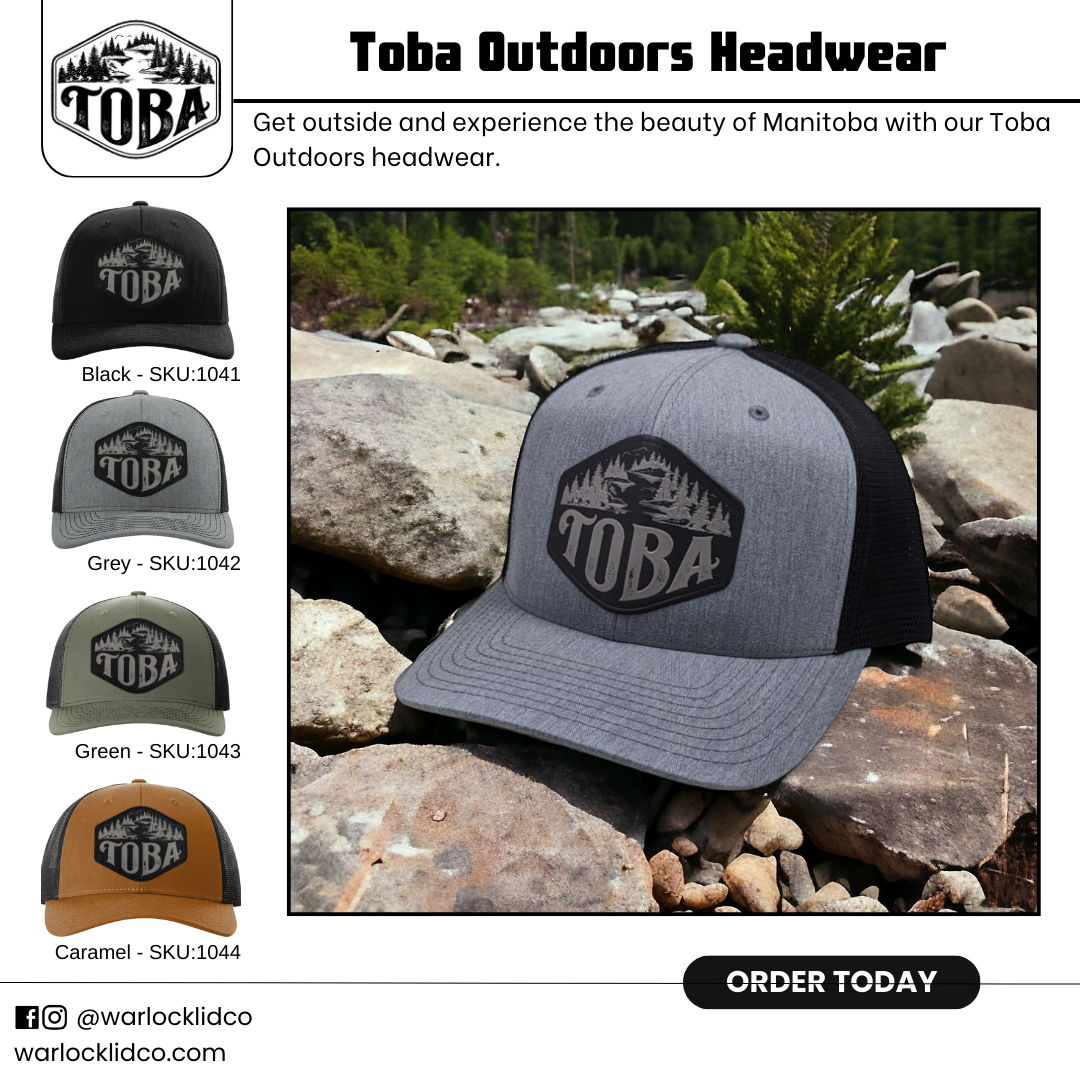 Toba Outdoors Snapback Hats  | Warlock Lid Co | Adjustable Trucker Cap