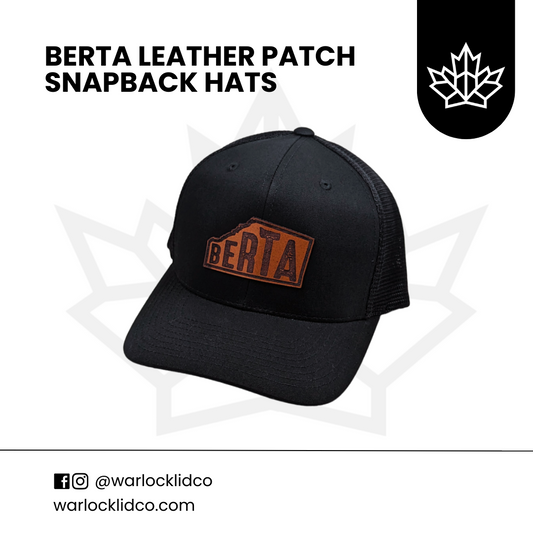 Berta Leather Patch Hats | Warlock Lid Co | Adjustable Snapback