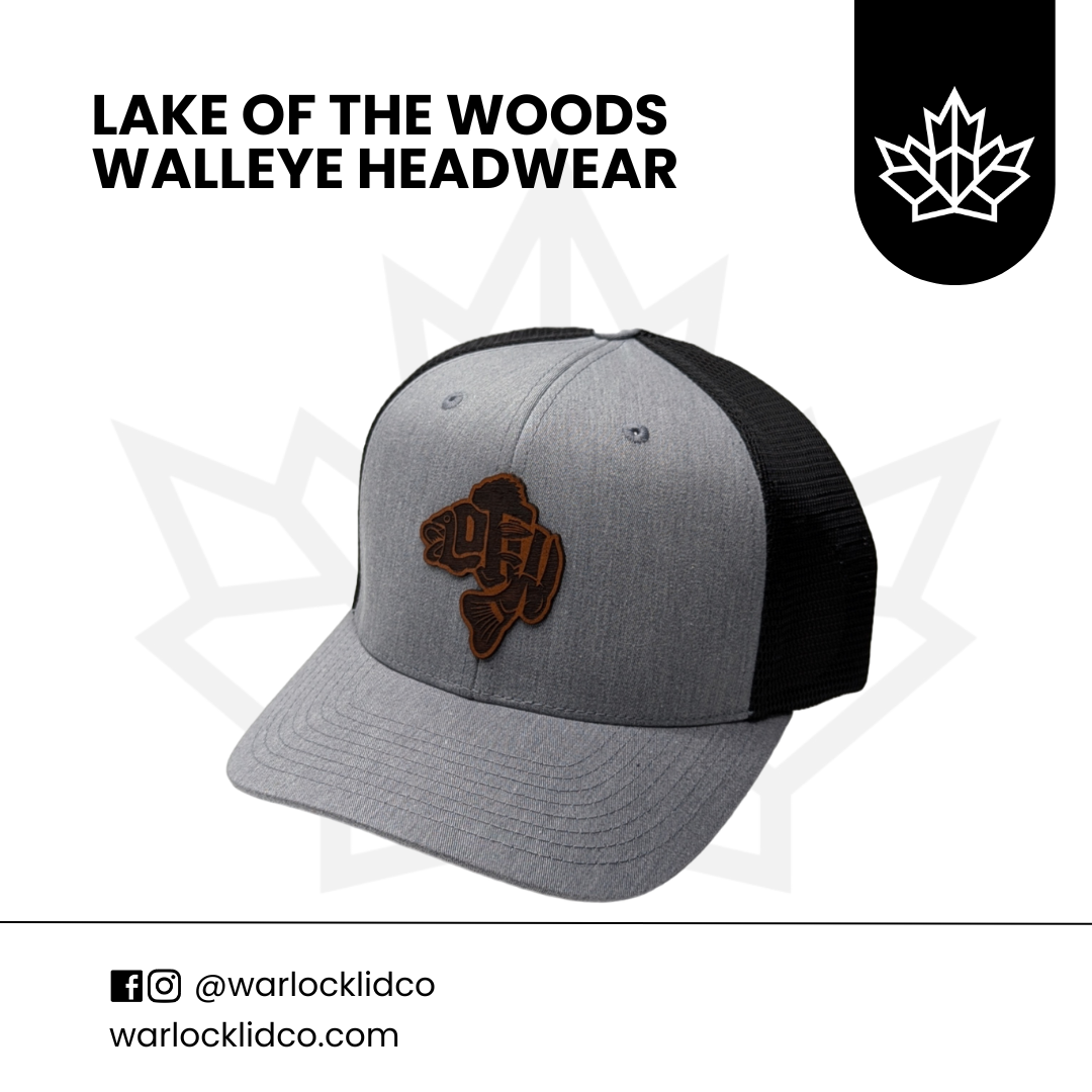 Lake of the Woods Walleye Snapback Hats | Warlock Lid Co | Adjustable | Ontario