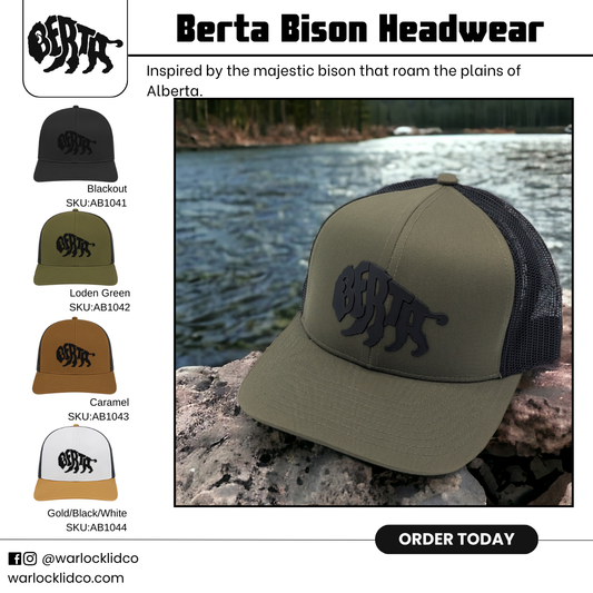 Berta Bison Headwear | Warlock Lid Co | Adjustable Snapback