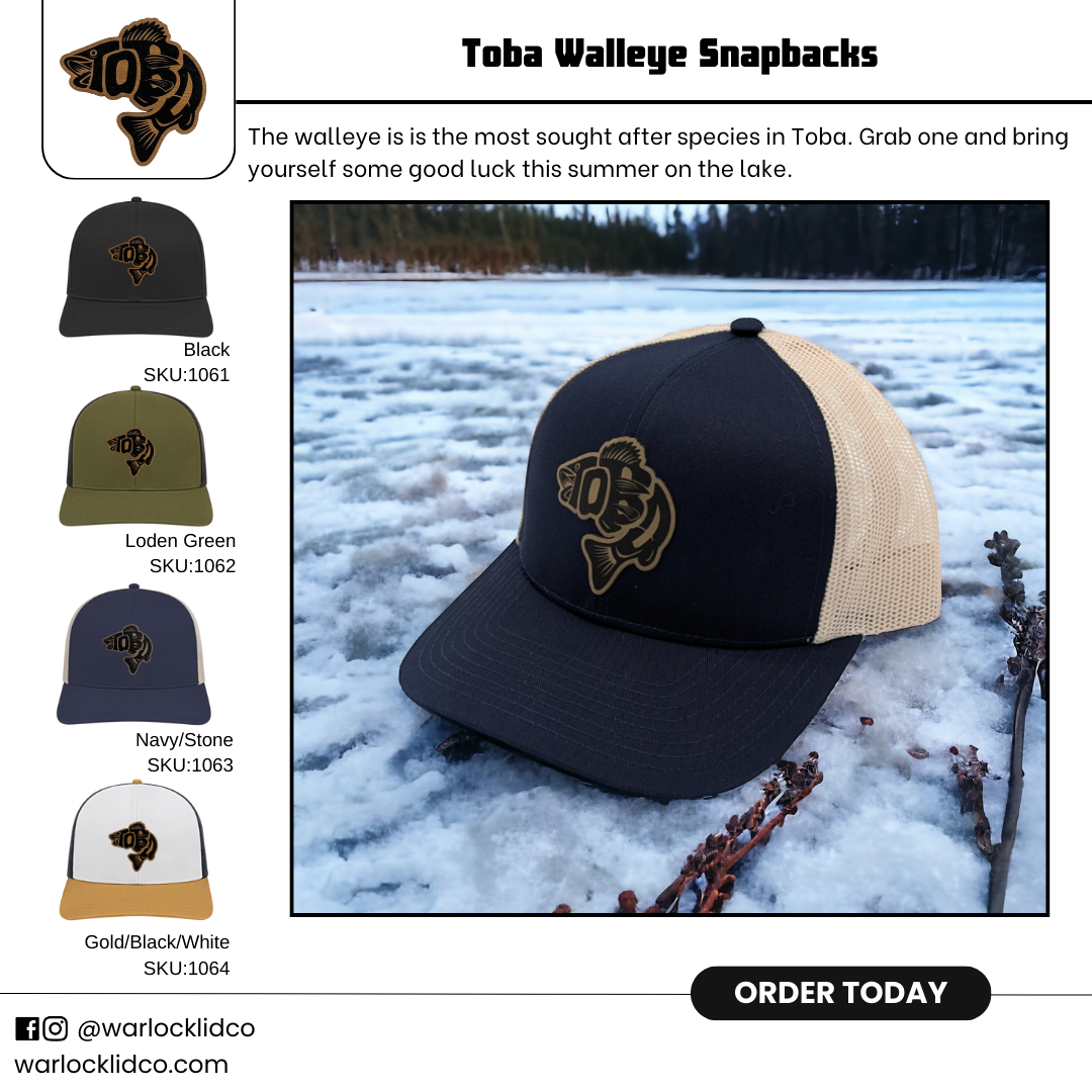 Toba Walleye Snapback Hats