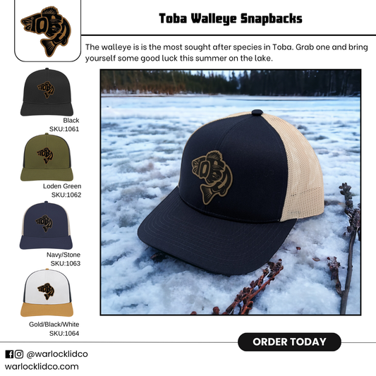 Toba Walleye Snapback Hats