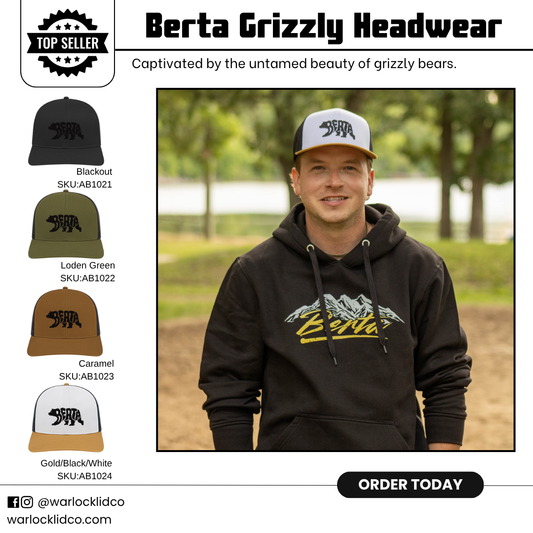 Berta Grizzly Headwear | Warlock Lid Co | Adjustable Snapback