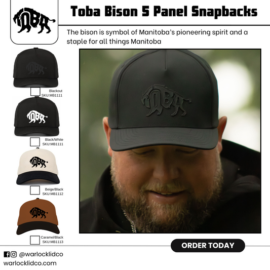 Toba Bison 5 Panel Snapbacks