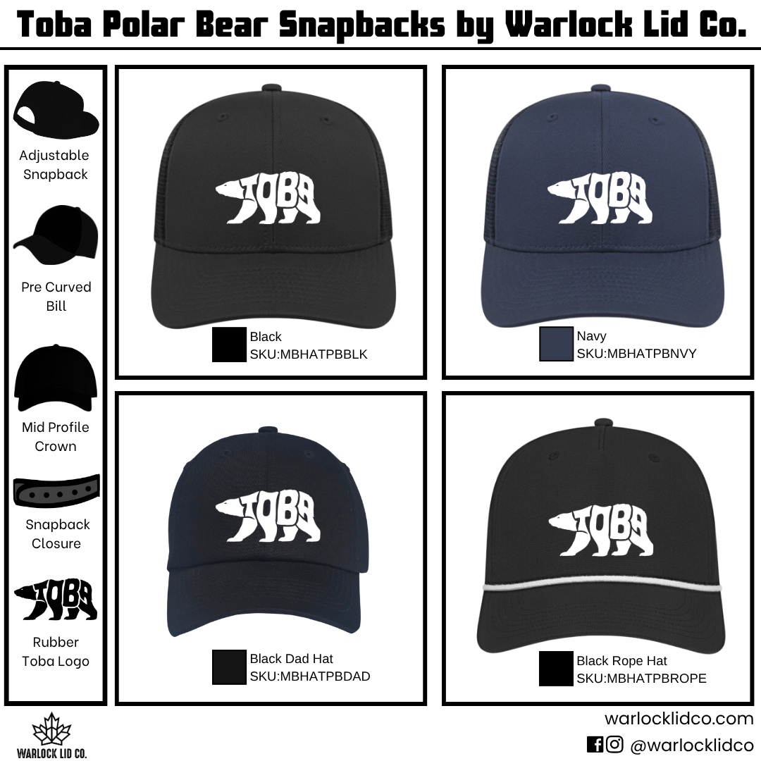 Toba Polar Bear Snapback Hats