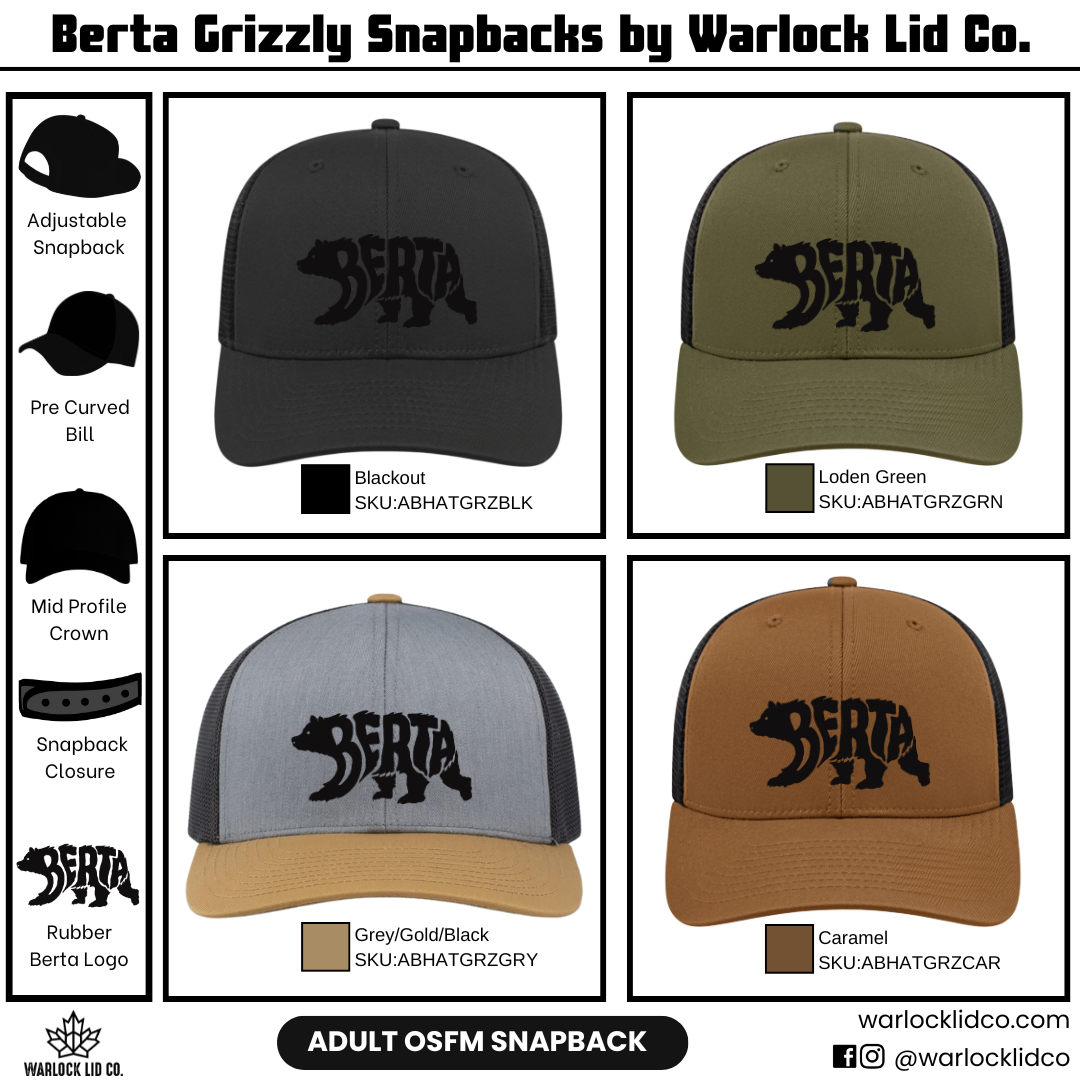 Berta Grizzly Snapback Hats