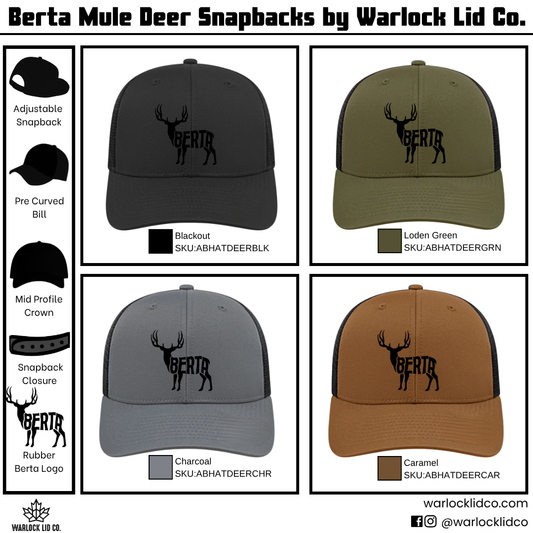 Berta Mule Deer Snapback Hats