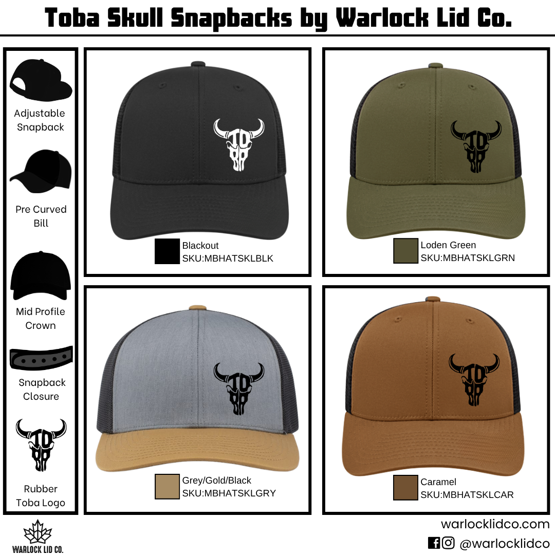 Toba Skull Snapback Hats