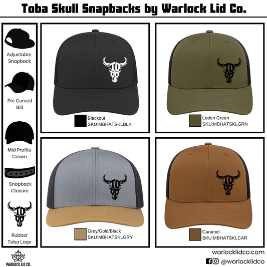 Toba Skull Snapback Hats