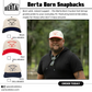 Berta Born embroidered 5-panel snapback hat beige red