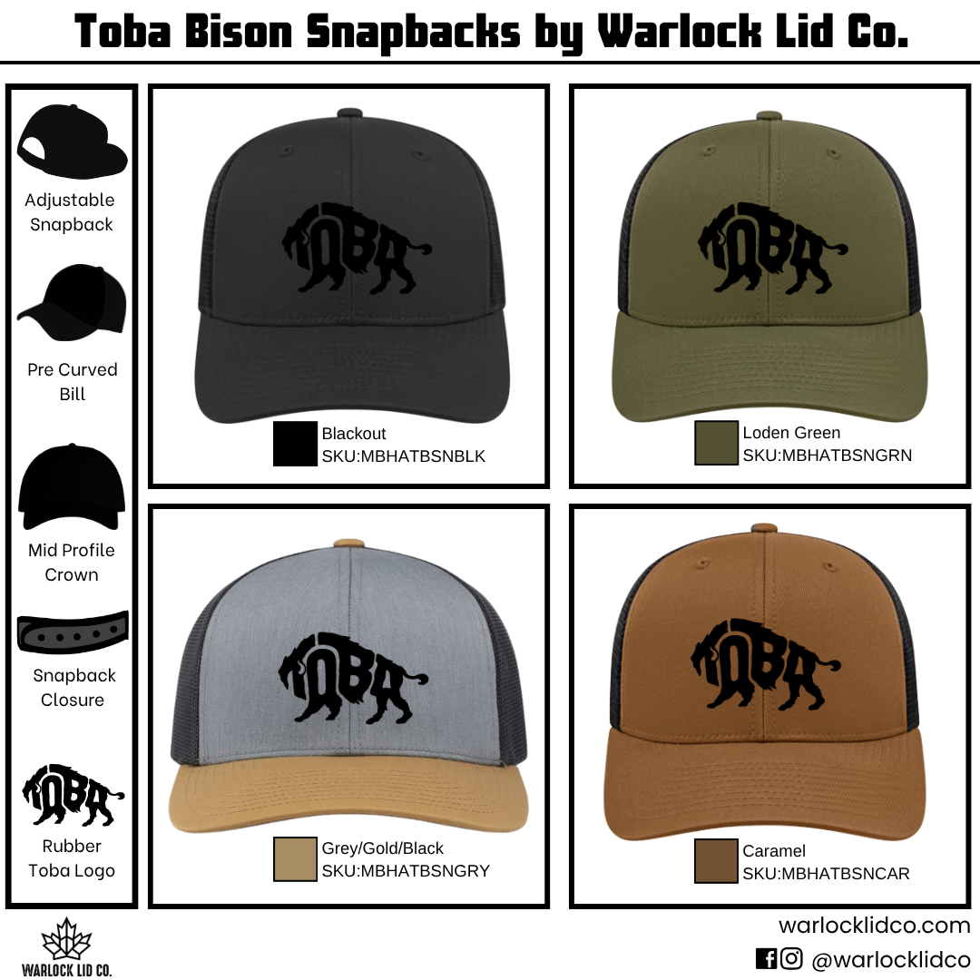Toba Bison Snapback Hats