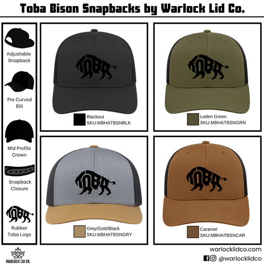 Toba Bison Snapback Hats