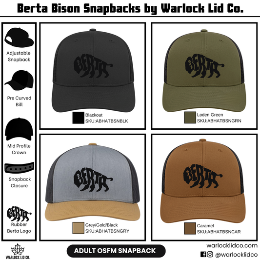 Berta Bison Snapback Hats