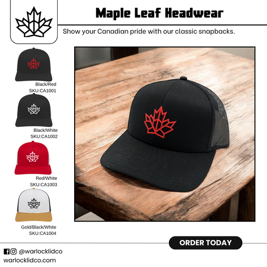 Canadian Maple Leaf Snapback Hats | Warlock Lid Co
