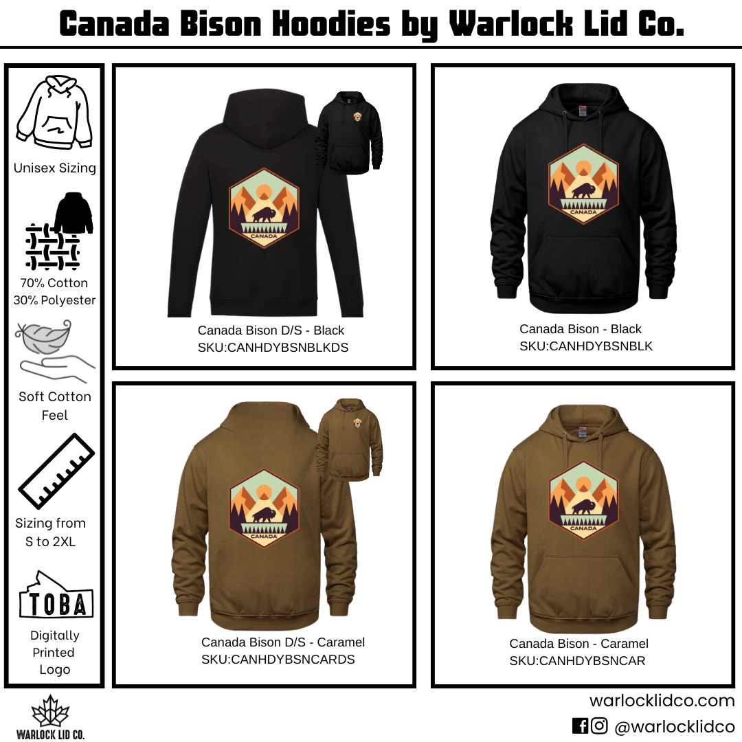 Canadian Bison Hoodies