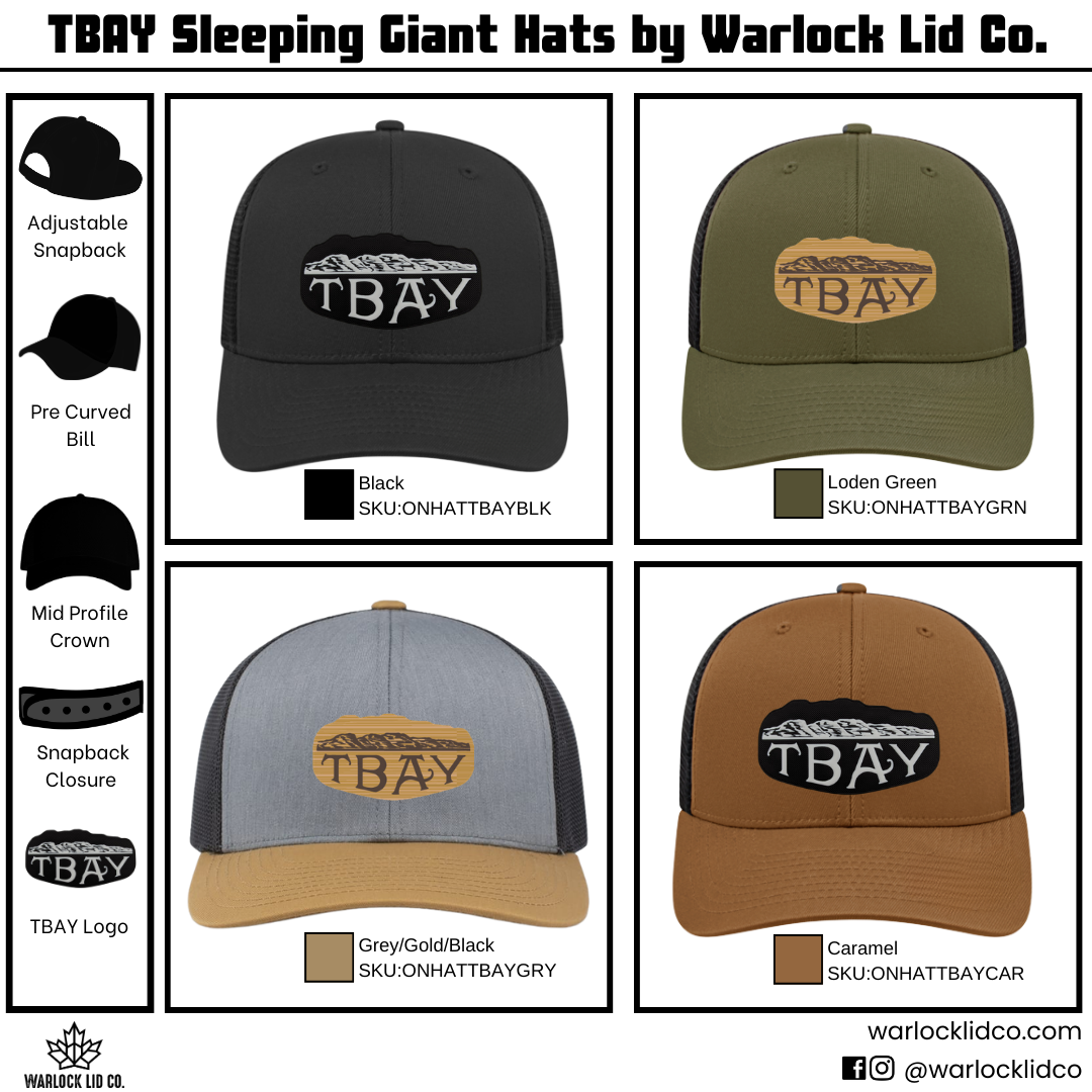 TBAY Sleeping Giant Snapback Hats