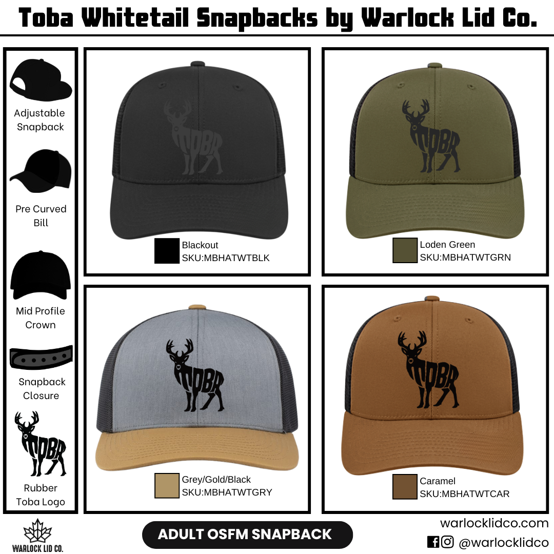 Toba White Tail Deer Snapback Hats