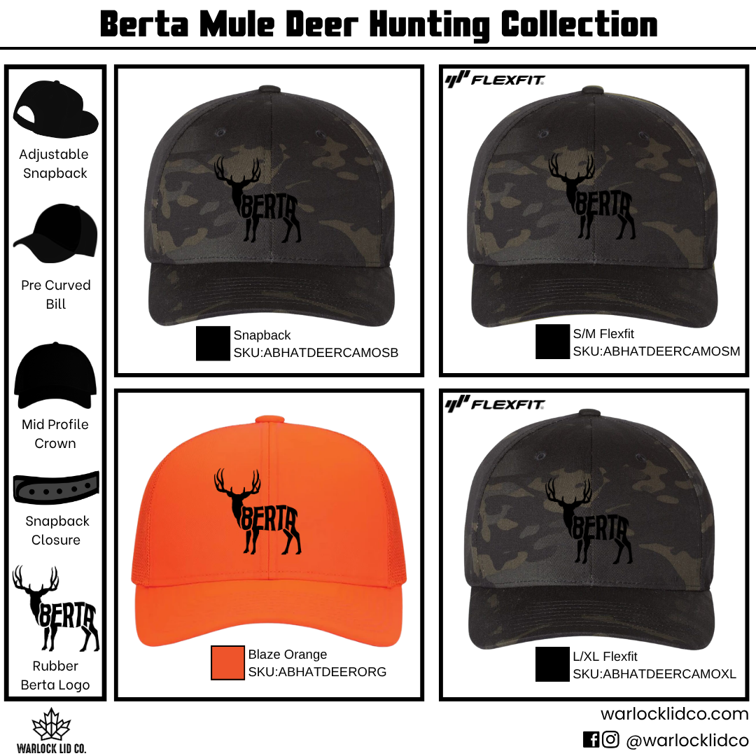 Berta Mule Deer Snapback Hats